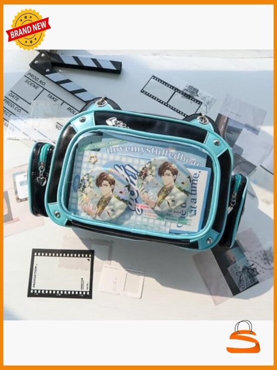 Ita Bag with Clear Window for Pin Display - Kawaii Cat Backpack Purse